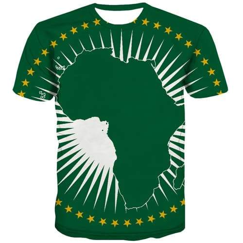 World Map T shirts Men Europe Shirt Print Graffiti Tshirts Casual Green Tshirts Novelty Harajuku Tshirt Anime Short Sleeve - KYKU