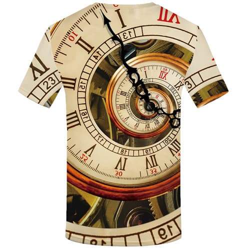 
Clock T shirts Men Metal T shirts Funny Vortex Tshirts Casual Mechanical Tshirts Cool Geometric T-shirts Graphic Short Sleeve - KYKU
                