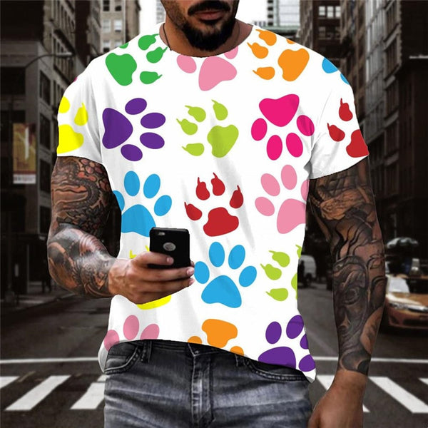 
shirts dog paw print Puppy Cute Pets Casual shirt 3D men Cool big Smart dogs art costume
                