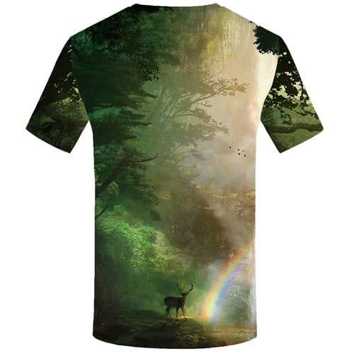 
Deer T shirts Men Animal T shirts Funny Rainbow Tshirts Cool Forest Tshirt Printed Harajuku T-shirts 3d Short Sleeve summer - KYKU
                