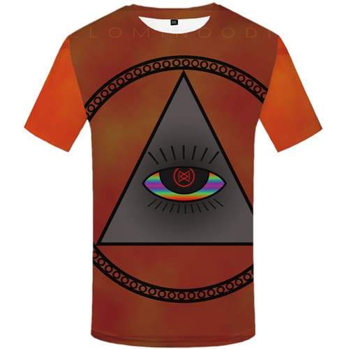 Eye T-shirt Men Geometric Flower Shirt Print Rainbow Tshirt Anime Gothic T-shirts Graphic Psychedelic Tshirts Cool Short Sleeve - KYKU
