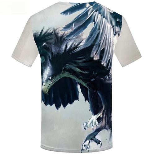 
Eagle T shirts Men Gray Tshirt Anime Sky Tshirts Novelty Animal Shirt Print Feather T-shirts 3d Short Sleeve Punk Rock Men/women
                