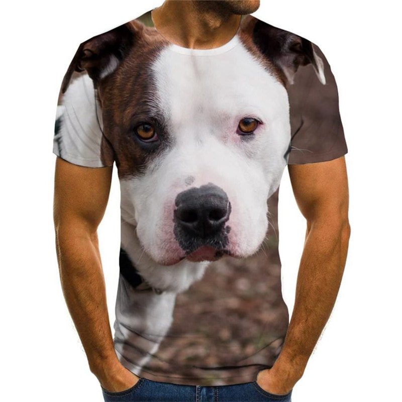tshirt dog clothing Puppy Cute animal Cool male big Smart dogs art costume