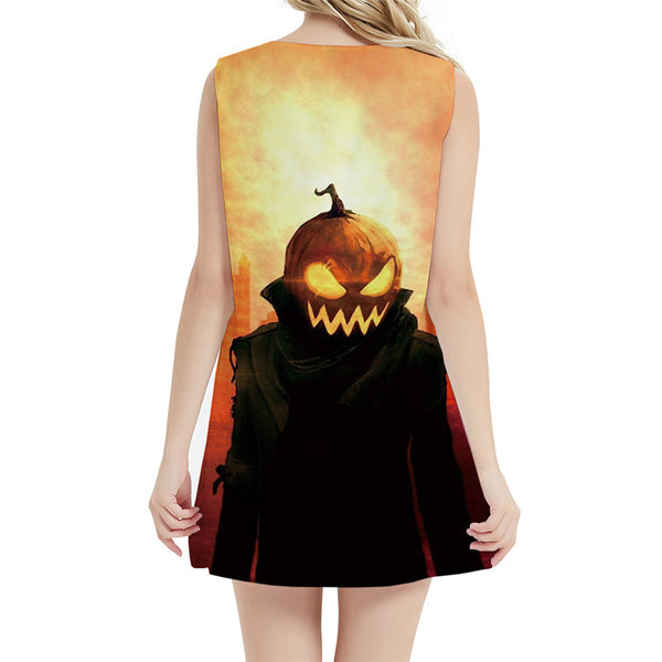 
Halloween Dress Women Pumpkin Sundress Cosplay Short Flame Tank Harajuku Ladies Dresses Womens Clothing Vintage
                