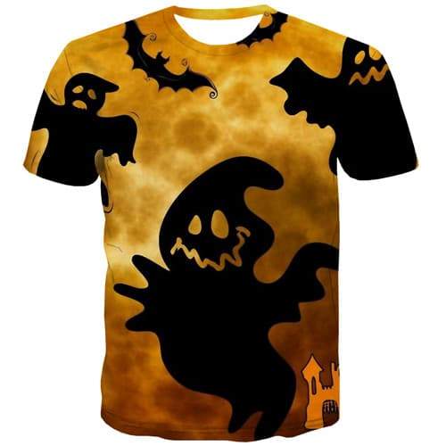 Halloween T shirts Men Witch T shirts Funny Cartoon T-shirts Graphic Black Tshirt Printed Harajuku T-shirts 3d Short Sleeve - KYKU