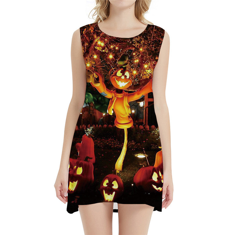 Halloween Dress Women Cosplay Sexy Sulku Sundress Pumpkin Ladies Dresses Party Party Womens Clothing Tassel