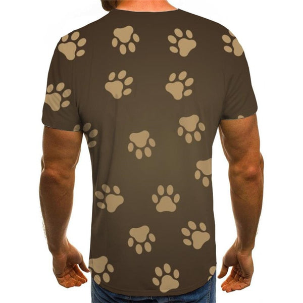 
tshirt dog paw print Puppy Cute Pets 3D tshirt big Smart dogs men art costume Cool
                