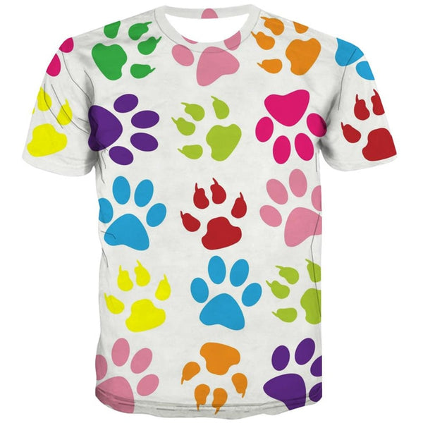 
shirts dog paw print Puppy Cute Pets Casual shirt 3D men Cool big Smart dogs art costume
                