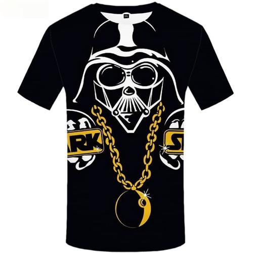 Skull T shirts Men Military Tshirt Anime Black T-shirts Graphic Metal Tshirts Casual Short Sleeve Hip hop Men/women Tops