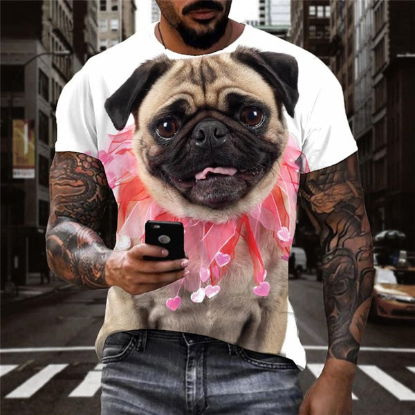 
dog tshirts Puppy Cute Pets tee top art costume men Cool big Smart dogs
                