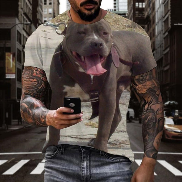 
dog shirts Casual shirt 3D Puppy Cute animal art costume Cool big Smart dogs men's
                