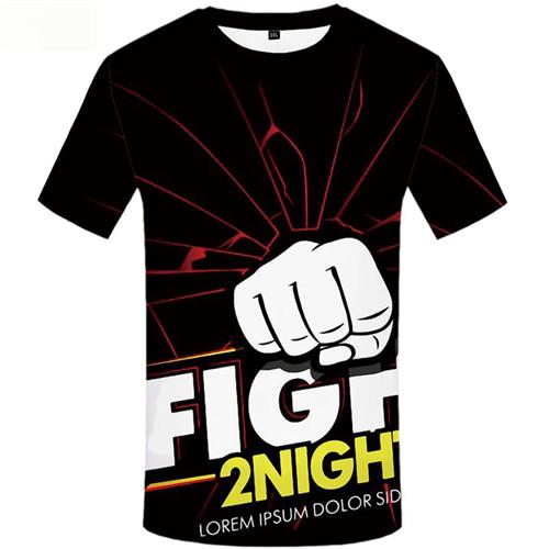 Fighting T shirts Men War Tshirts Casual Harajuku Shirt Print Hand Tshirt Anime Abstract T-shirts 3d Short Sleeve Punk Rock