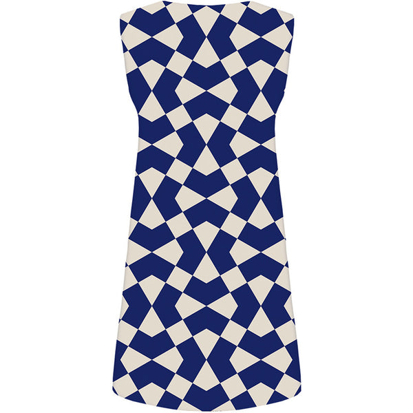 
Lattice Dress Women Harajuku Korean Style Retro Party Geometry 3d Print Blue Vestido Sexy Womens Clothing Elegant
                