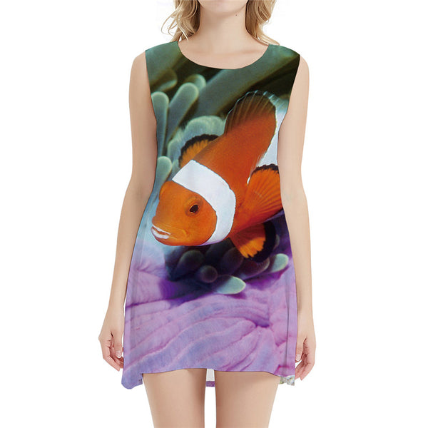 Fish Dress Women Colorful Tank Animal Beach Tropical Sundress Graffiti Ladies Dresses Womens Clothing Elegant