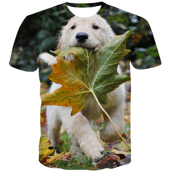 
Golden Retriever dog tshirt Puppy Cute Pets clothing big Smart dogs man Cool art costume
                