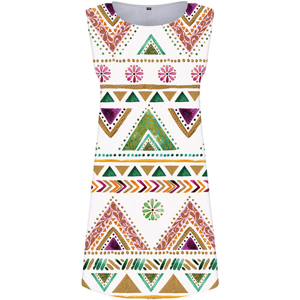 Graphics Dress Women Flower Sexy Geometry Boho Colorful 3d Print Gothic Party Womens Clothing Casual