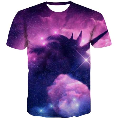 Galaxy T-shirt Men Space T-shirts Graphic Funny Tshirt Printed Psychedelic Tshirts Casual Hip Hop T shirts Funny Short Sleeve - KYKU