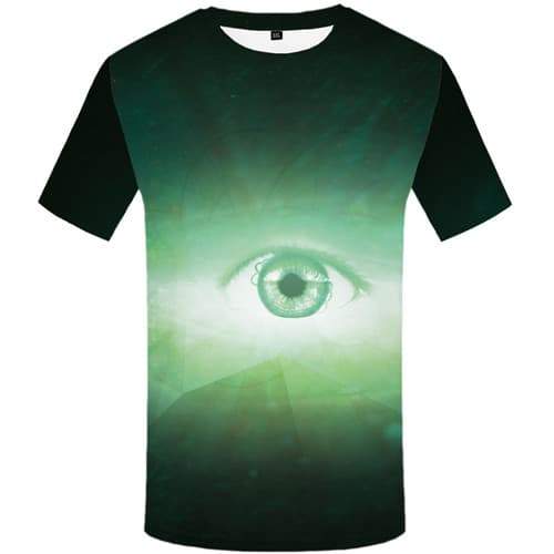 Eye T-shirt Men Psychedelic T-shirts 3d Fantasy Shirt Print Harajuku Tshirt Anime Space Tshirt Printed Short Sleeve Fashion Men - KYKU