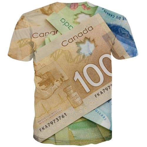
Money T-shirt Men Canada Tshirt Anime Canadian Dollar T-shirts 3d Maple Leaf Tshirts Cool Harajuku Tshirts Novelty Short Sleeve - KYKU
                