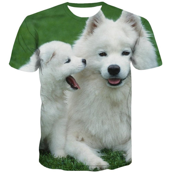 
t shirts Little White dog tee shirt Puppy Cute Pets man art costume big Smart dogs Cool
                
