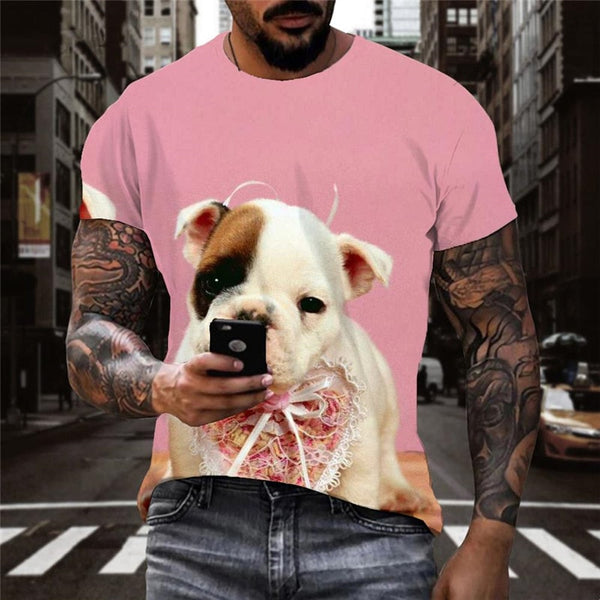 
shirt dog Puppy Cute Pets Funny 3D t shirt Cool art costume men big Smart dogs
                