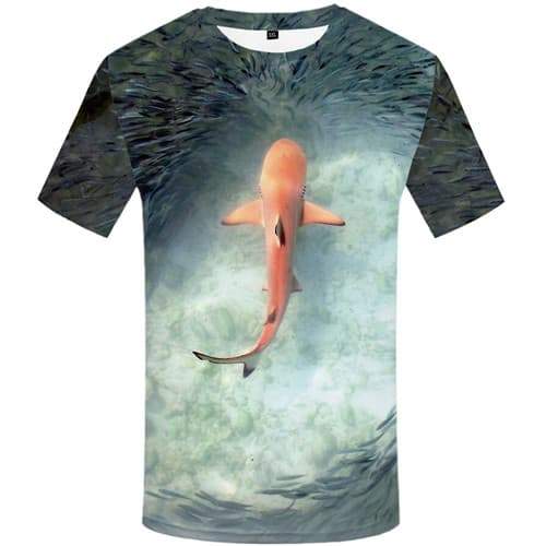 Whale T shirts Men Fish Tshirts Cool Animal Shirt Print Harajuku Tshirt Anime Tropical Tshirts Novelty Short Sleeve summer Men - KYKU