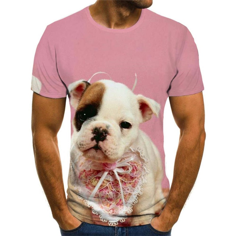 shirt dog Puppy Cute Pets Funny 3D t shirt Cool art costume men big Smart dogs