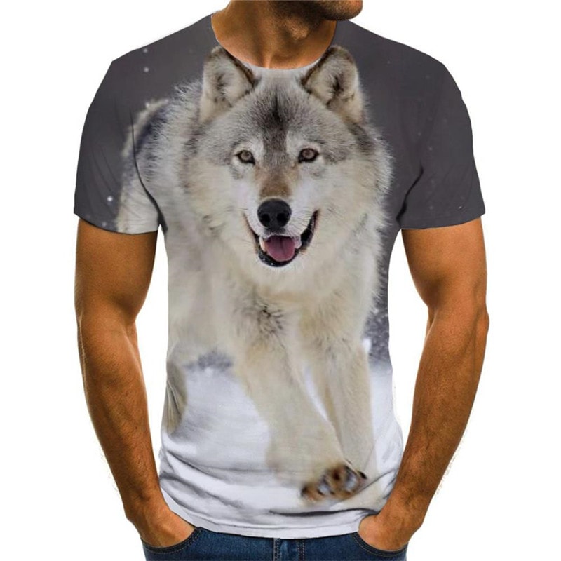 Husky dog tshirt Funny 3D t shirt Puppy Cute Pets Casual men art costume big Smart Husky dogs
