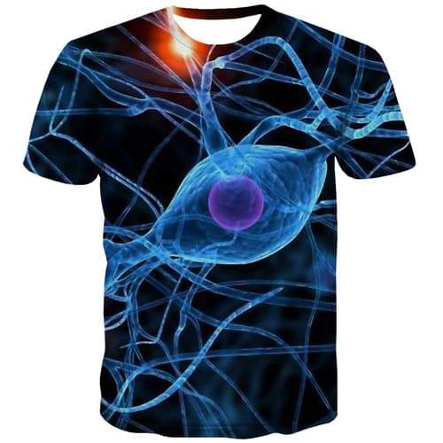 Galaxy Space T-shirt Men Psychedelic Tshirt Printed Rock Tshirts Cool Gothic Tshirt Anime Short Sleeve T shirts Mens Digital - KYKU