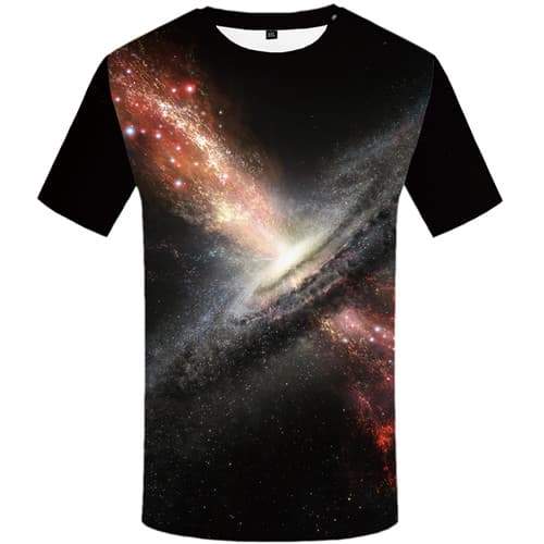 Galaxy Space T shirts Men Nebula Tshirt Anime Lightning Tshirt Printed Colorful Tshirts Cool Psychedelic T-shirts 3d - KYKU