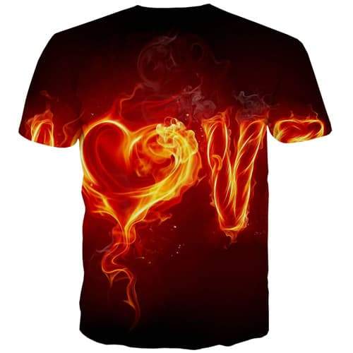 
Flame T shirts Men Space Tshirts Casual Smoke Tshirts Novelty Love Tshirts Cool Gothic Shirt Print Short Sleeve summer Men New - KYKU
                