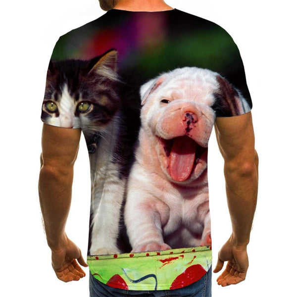 
animal shirtHip hop tshirt 3D docile petsart costume Casual cat and dog men
                