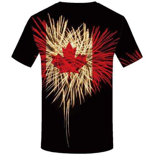 
Maple Leaf T shirts Men Fireworks Tshirts Novelty Canada T shirts Funny Black T-shirts Graphic Psychedelic Tshirts Cool - KYKU
                