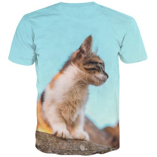 
Cat T-shirt Men Animal T-shirts 3d Blue Tshirt Anime Street T-shirts Graphic Funny Tshirts Novelty Short Sleeve Hip hop Mens - KYKU
                