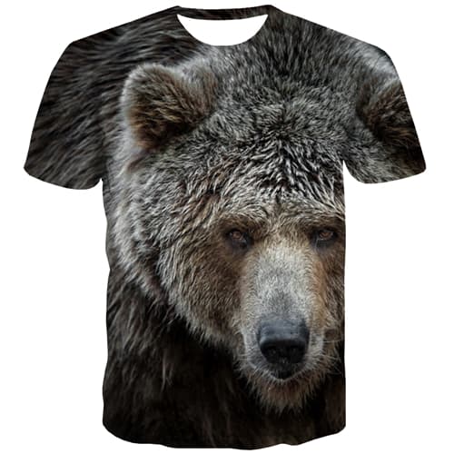Bear T-shirt Men Russia T shirts Funny Funny Tshirt Printed Harajuku Tshirt Anime Leisure Tshirts Cool Short Sleeve Punk Rock - KYKU