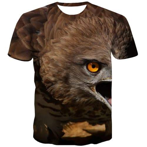 Eagle T-shirt Men Animal Tshirts Casual Ferocious Tshirt Printed Halloween T-shirts 3d Hip Hop T-shirts Graphic Short Sleeve - KYKU