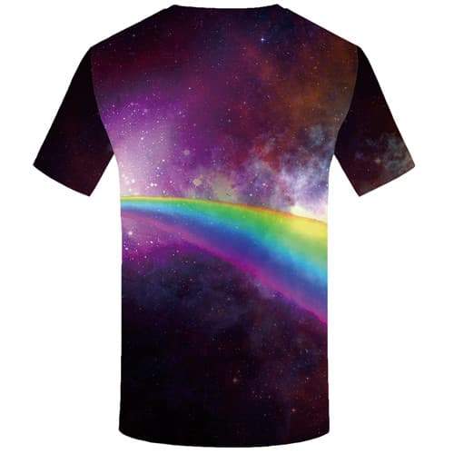 
Rainbow T-shirt Men Refraction Tshirt Anime Colorful Shirt Print Galaxy Space T-shirts 3d Nebula Tshirt Printed Short Sleeve - KYKU
                
