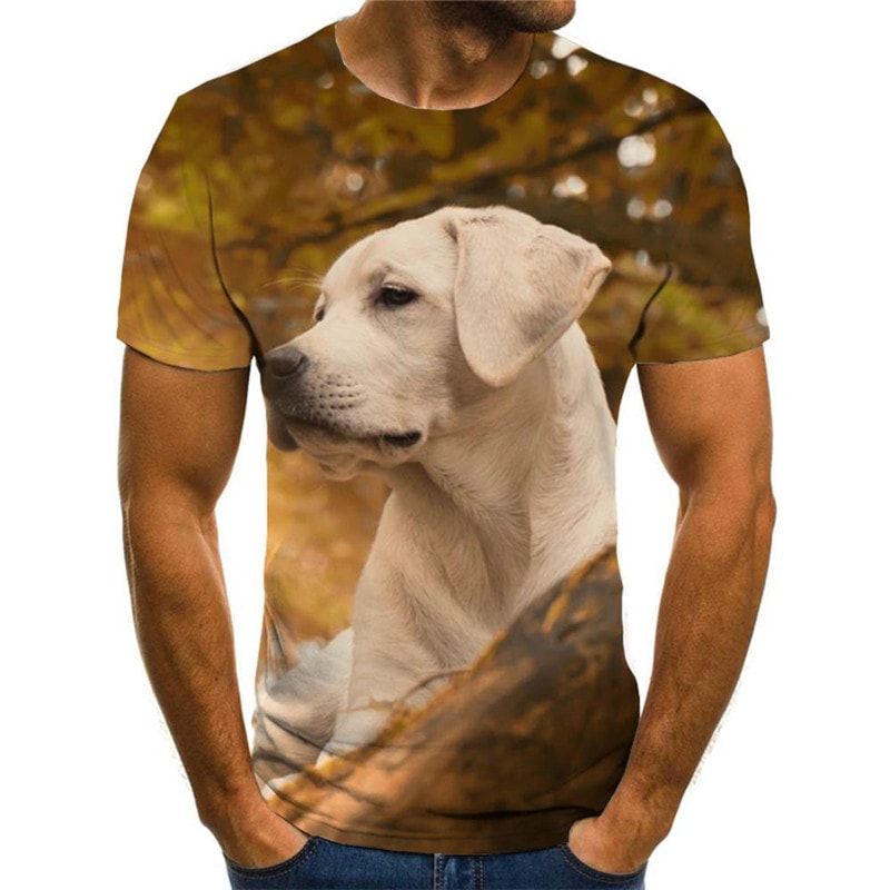 t shirts Golden Retriever dog Puppy Cute Pets Funny 3D t shirt art costume big Smart dogs man Cool