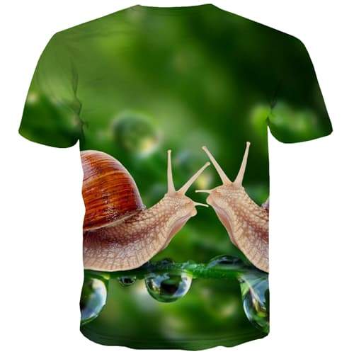 
Snails T shirts Men Lovely Tshirt Printed Animal T-shirts 3d Funny Tshirts Novelty Green T shirts Funny Short Sleeve summer Mens - KYKU
                