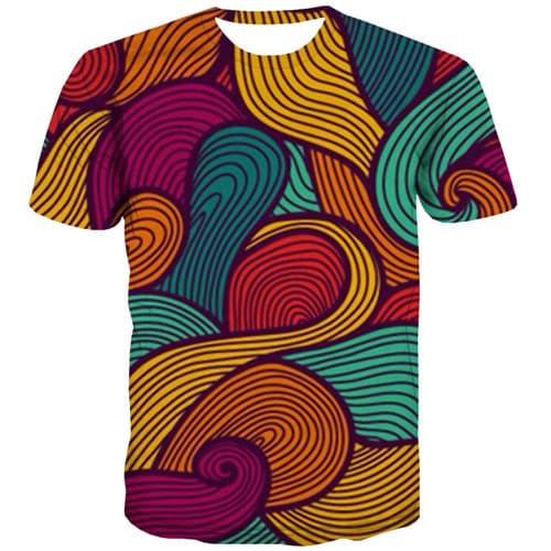 Psychedelic T-shirt Men Abstract T-shirts Graphic Dizziness Tshirts Novelty Colorful Tshirt Anime Harajuku Tshirts Cool - KYKU