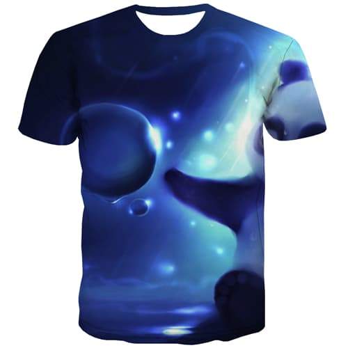 Psychedelic T-shirt Men Abstract T-shirts 3d Galaxy Tshirts Cool Blue Tshirts Novelty Hip Hop T shirts Funny Short Sleeve - KYKU