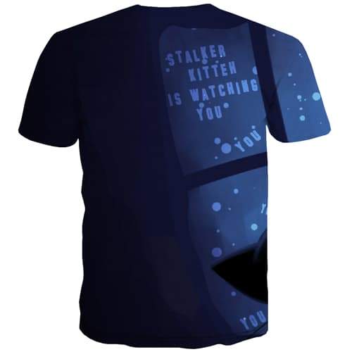 
Abstract T-shirt Men Letter T-shirts Graphic Blue Tshirt Anime Hip Hop Shirt Print Short Sleeve summer Unisex Tee O-neck Rock - KYKU
                