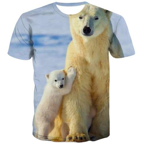 Bear T-shirt Men Russia Tshirt Anime Lovely Tshirts Cool Cartoon T-shirts 3d Harajuku T shirts Funny Short Sleeve Punk Rock - KYKU