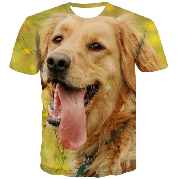 
t shirt Golden Retriever dog shirt tee Puppy Cute Pets Cool big Smart dogs man art costume
                