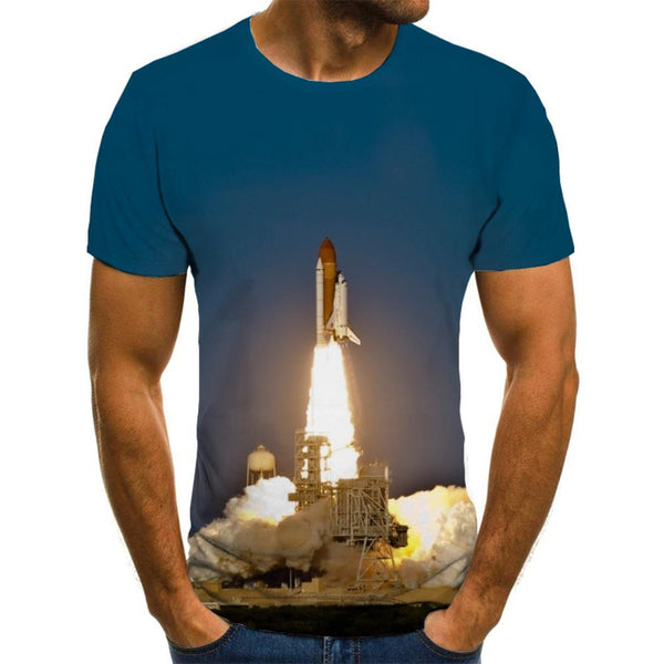 t shirt Airship air ship Hip hop tshirt 3D Cool flying ship men art costume