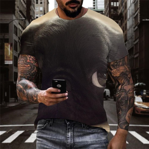 
dog shirt Cool Puppy Cute animal big Smart dogs Cool art costume men's
                