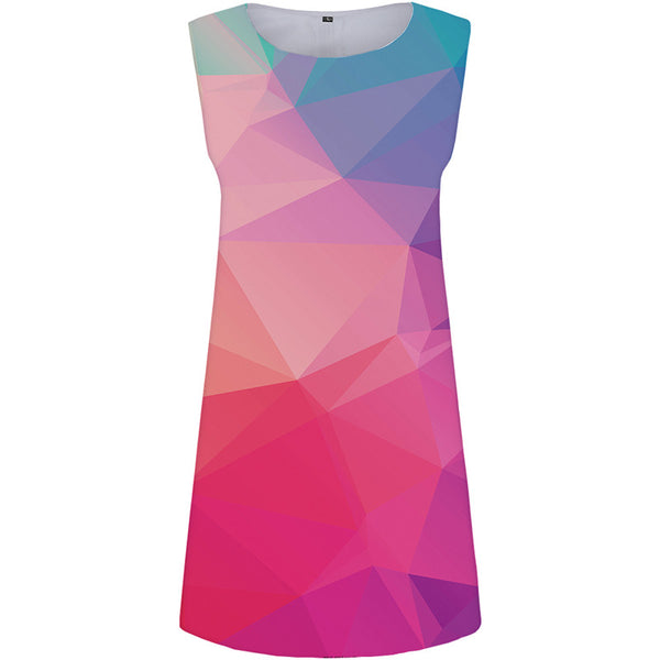 Graphics Dress Women Colorful Party Gothic Ladies Dresses Geometry Sundress Womens Clothing Summer