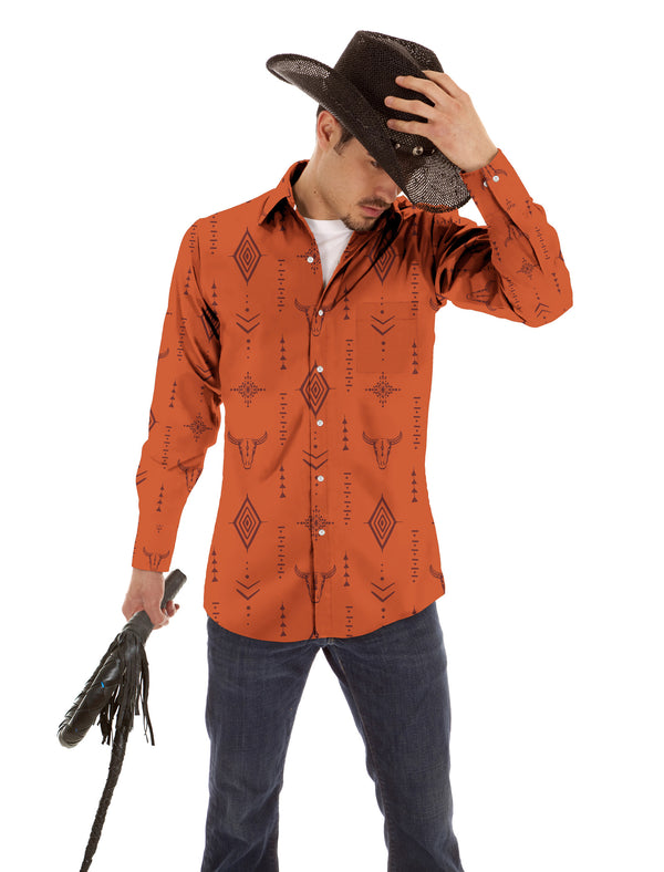 
KYKU Cowboy Shirts for Men Western Button Down Shirt Long Sleeve Dress Shirts Casual Clothing with Pocket
                