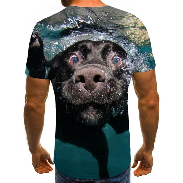 
dog tshirts Puppy Cute animal shirt tee male big Smart dogs Casual art costume
                
