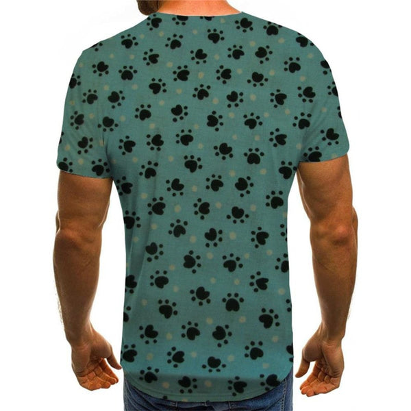 
dog paw print tshirt 3D tshirt Puppy Cute Pets big Smart dogs men Cool art costume
                